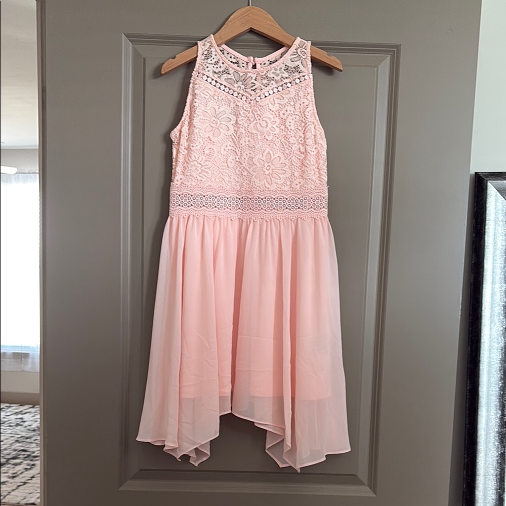 BCX Pink Sequin Asymmetrical Sundress